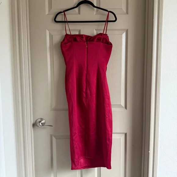 House of CB Anja Satin Corset Midi Dress Size Medium - Picture 5 of 10